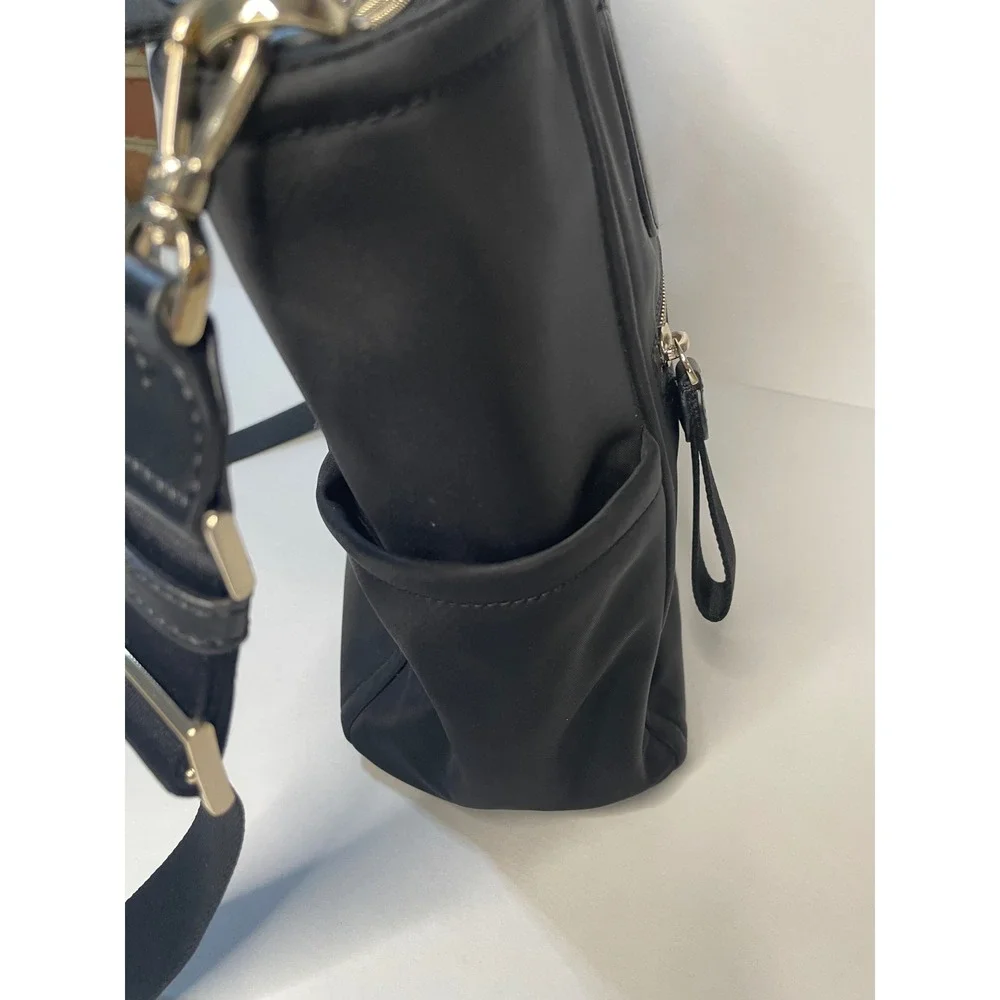 Kate Spade Chelsea Satchel Women Small Black Excellent Nylon Crossbody Bag